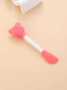 Bear Pattern  Silicone Mask Brush,Facial Cleaning Brush For Women - Watermelon Pink - View 4