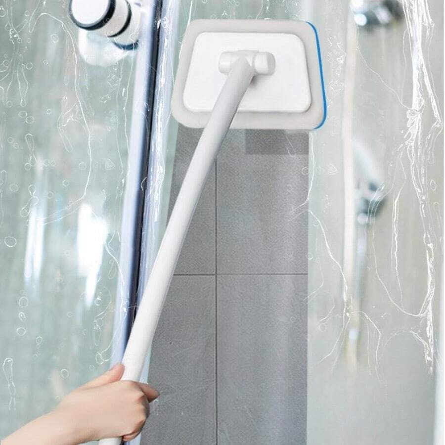 1入組PP浴缸刷,現代白色梯形設計刷 - 白色 - 查看 1