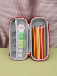 1pc Navy Blue 3d Astronaut Shaped Large Capacity Pencil Case,Back To School,School Supplies - Navy Blue - View 5