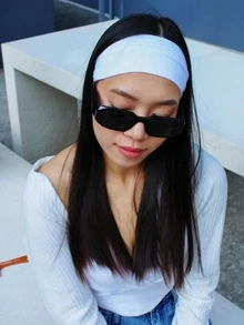 Bandas para el cabello informales para el uso diario en peinados casuales de chicas - Blanco - Ver 2