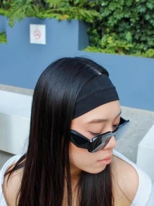 Bandas Para El Cabello Elástico Para Cualquier Actividad Gym, Correr, Yoga, Baloncesto, Fútbol, Ejercicios - Negro - Ver 2