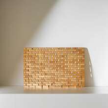 Tre tự nhiên Chống trượt Thảm nhà tắm , Dày lên Cây tre Chặn Tấm lót Đối với Phòng tắm - Màu vàng - Xem 1