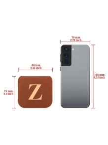 1入組桌面不銹鋼化妝鏡，帶燙印字母設計，節日、生日、畢業或婚禮送給姐妹、、阿姨和祖母最佳禮物 - 棕色 - 查看 7