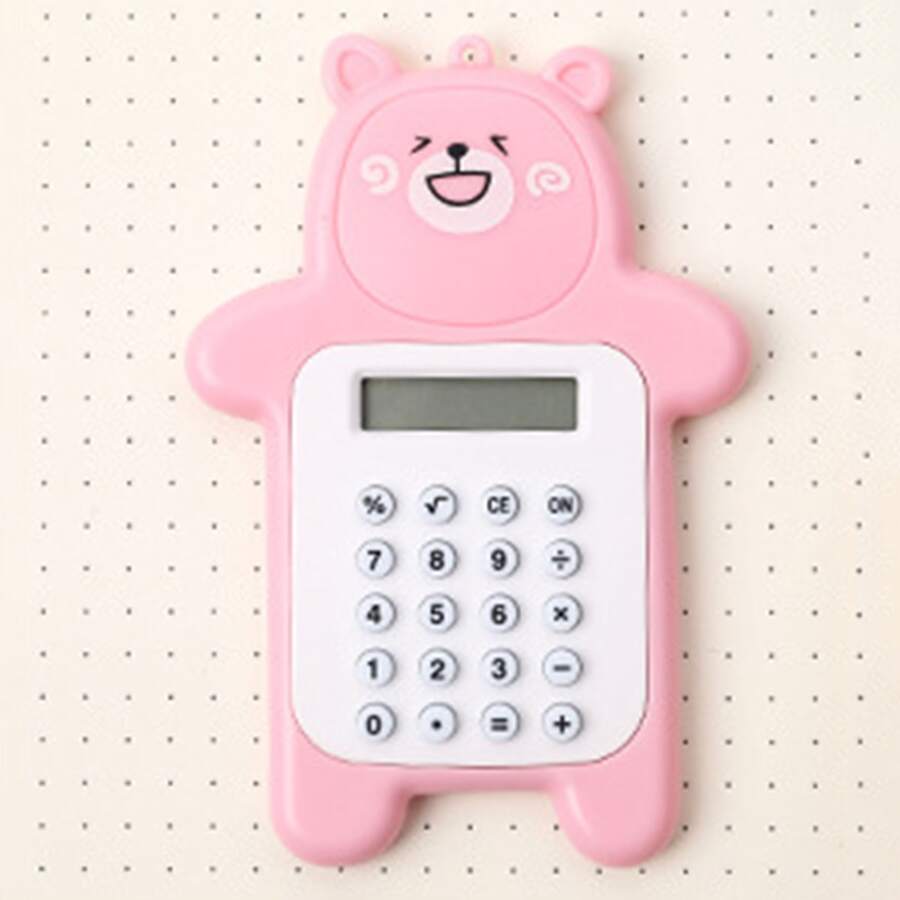 1入組卡通熊形可愛計算器