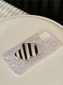 Crinkle Rock Texture Geometric Pattern Phone Case Compatible With IPhone 17, 17 Pro Max, 16, Pro, 15 Plus, 14 Pro Max, 13, 12, 11 - Clear - View 5