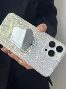 Crinkle Rock Texture Geometric Pattern Phone Case Compatible With IPhone 17, 17 Pro Max, 16, Pro, 15 Plus, 14 Pro Max, 13, 12, 11 - Clear - View 3