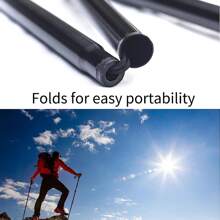 1支折叠式登山杖 便携式手杖 徒步杖 男女通用 高度可调节 旅行配件 老年人平衡辅助器 - 黑色 - 查看 5