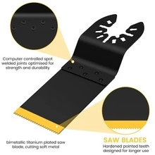 12入組鈦擺動多功能工具木材金屬刀片適合數據線黑色& - 黑色 - 查看 8