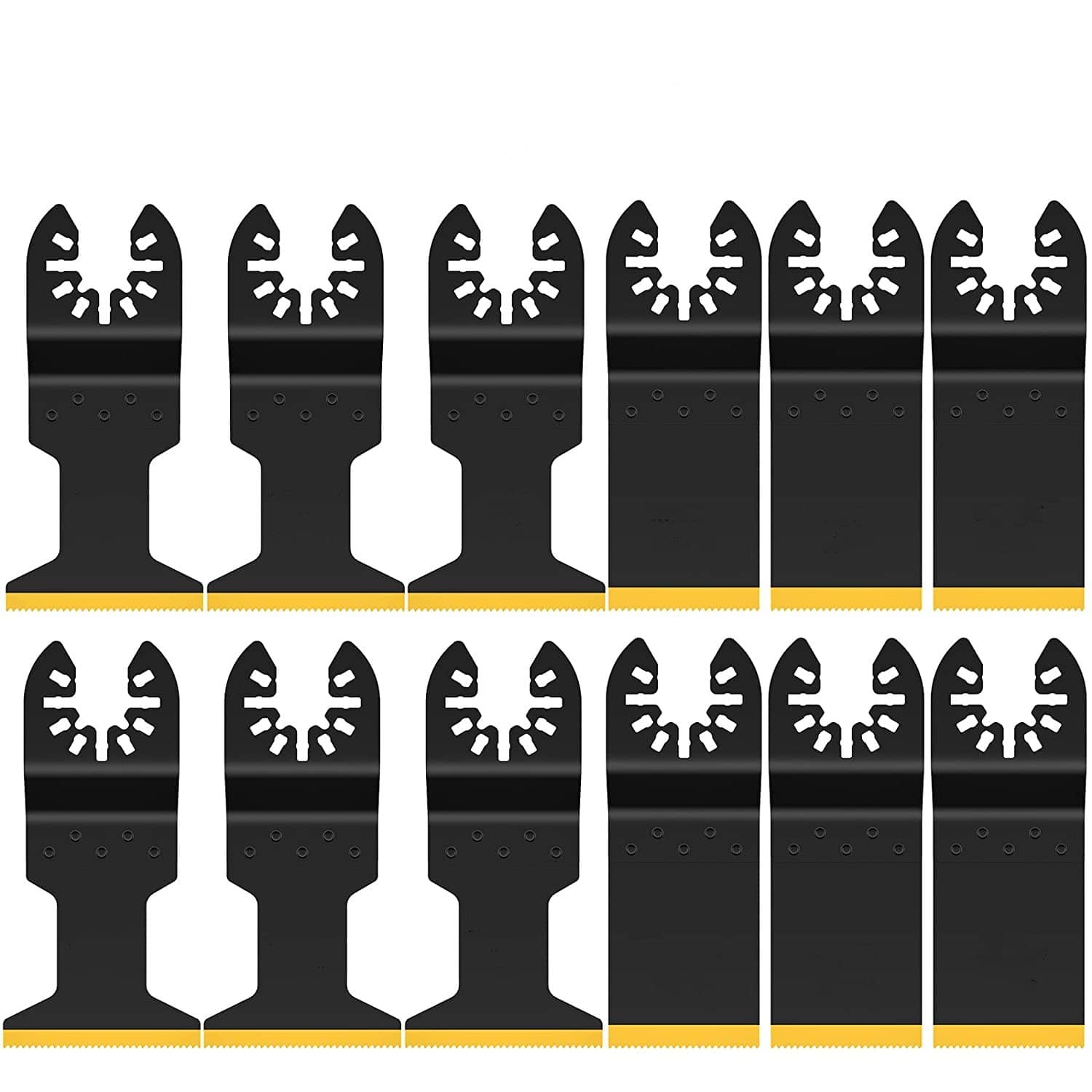 12入組鈦擺動多功能工具木材金屬刀片適合數據線黑色& - 黑色 - 查看 1