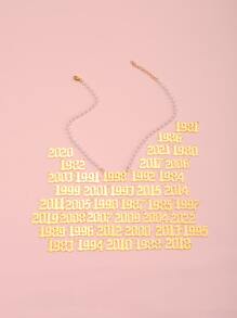 1 cái Tối giản hiện đại Phong cách Thời gian Số Ngọc trai Giả Dây chuyền Của phụ nữ Lễ hội - Nhiều màu - Xem 2