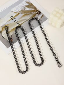 120cm簡約風和時尚金屬質感肩帶 - 黑色 - 查看 1