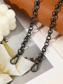 120cm簡約風和時尚金屬質感肩帶 - 黑色 - 查看 2