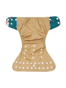 Happy Flute 4pcs Rabbit & Carrot Pattern Waterproof Breathable Cloth Diapers For Babies - Multicolor - View 3