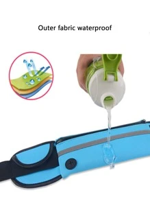 1入組黑色戶外運動腰包,中性健身跑步腰包,防水手機收納袋 - 黑色 - 查看 5