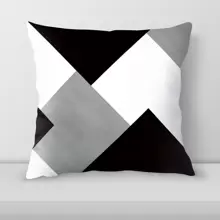 1pc Nordic Style Geometric Color Block Pattern Cushion Cover For Sofa, Car, Bed, Modern Home Decoration - Multicolor - View 6