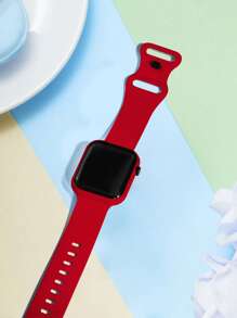 1pc Youth Student Aerospace Pesawat Desain Kasual Tpu Led Electronic Sports Watch Untuk Kehidupan Sehari-hari - Merah - View 4