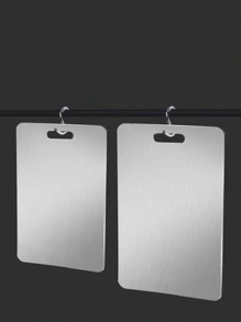 1 cái Thớt thép không gỉ, Thớt đa năng cho nhà bếp, sử dụng tại nhà, - Bạc - Xem 5