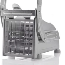 1入家用薯條切割機，多功能馬鈴薯蔬菜切片器，蔬菜水果工具，廚房物品，切割器，食品，沙拉，裝飾，儲存，聚會，生日 - 銀色 - 查看 5