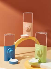 1pc Rabbit Water Dispenser, Automatic Refilling, Silent Operation, Large Capacity 600ml For Dutch Pigs, Hamsters, Guinea Pigs, Hanging Cage Drinking Bowl, Drinking Water Bottle Accessories - Multicolor - View 2