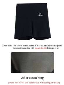High Waist Cycling Shorts - Black - View 6