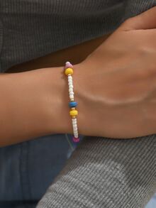 女士優雅甜美的多色珠子手鏈，適合度假、約會、派對和日常佩戴 - 彩色 - 查看 4