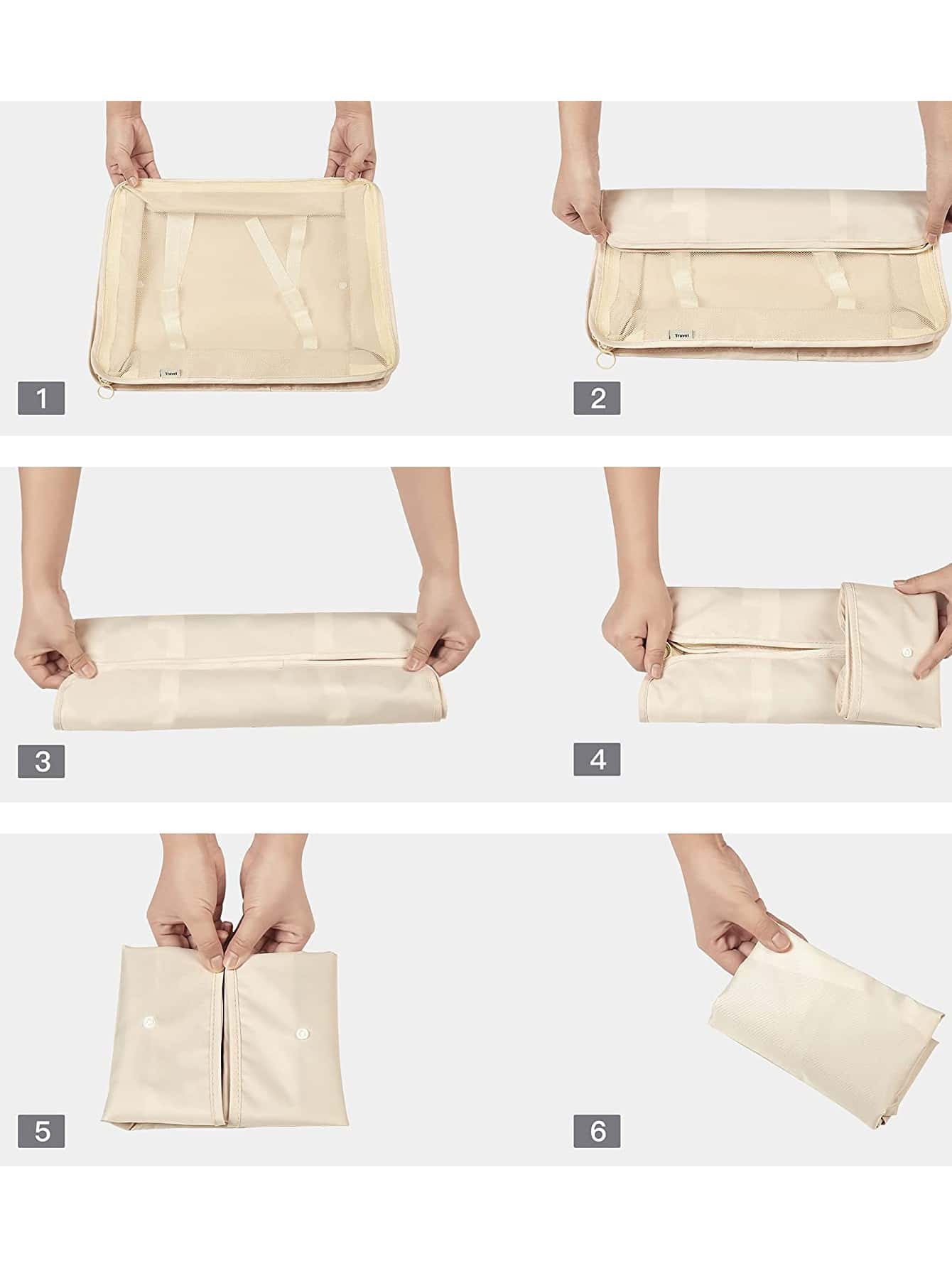 7 Set Packing Cubes For Suitcases, Travel Luggage Packing Organizers With Laundry Bag