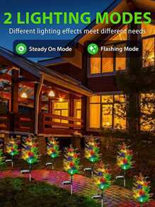 1 件套太阳能草坪灯，现代树形设计防水太阳能花园路径灯，户外花园照明，适用于路径、庭院、露台