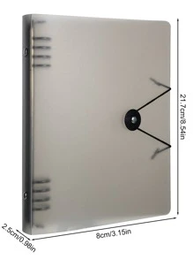 A5 Transparent Notebook Cover Loose Leaf Refill Notebook Cover Loose Leaf Clipboard - Black - View 4