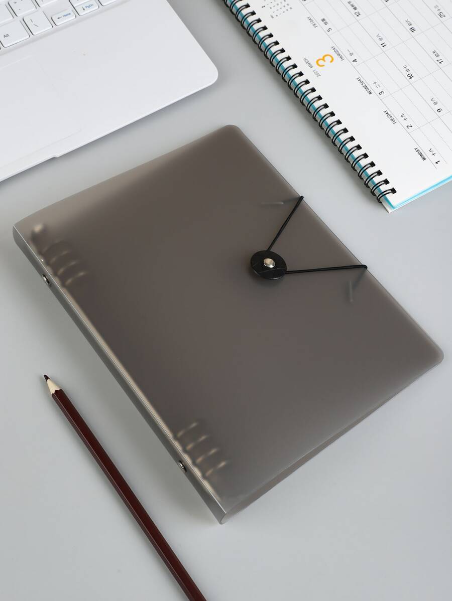 A5 Transparent Notebook Cover Loose Leaf Refill Notebook Cover Loose Leaf Clipboard - Black - View 1