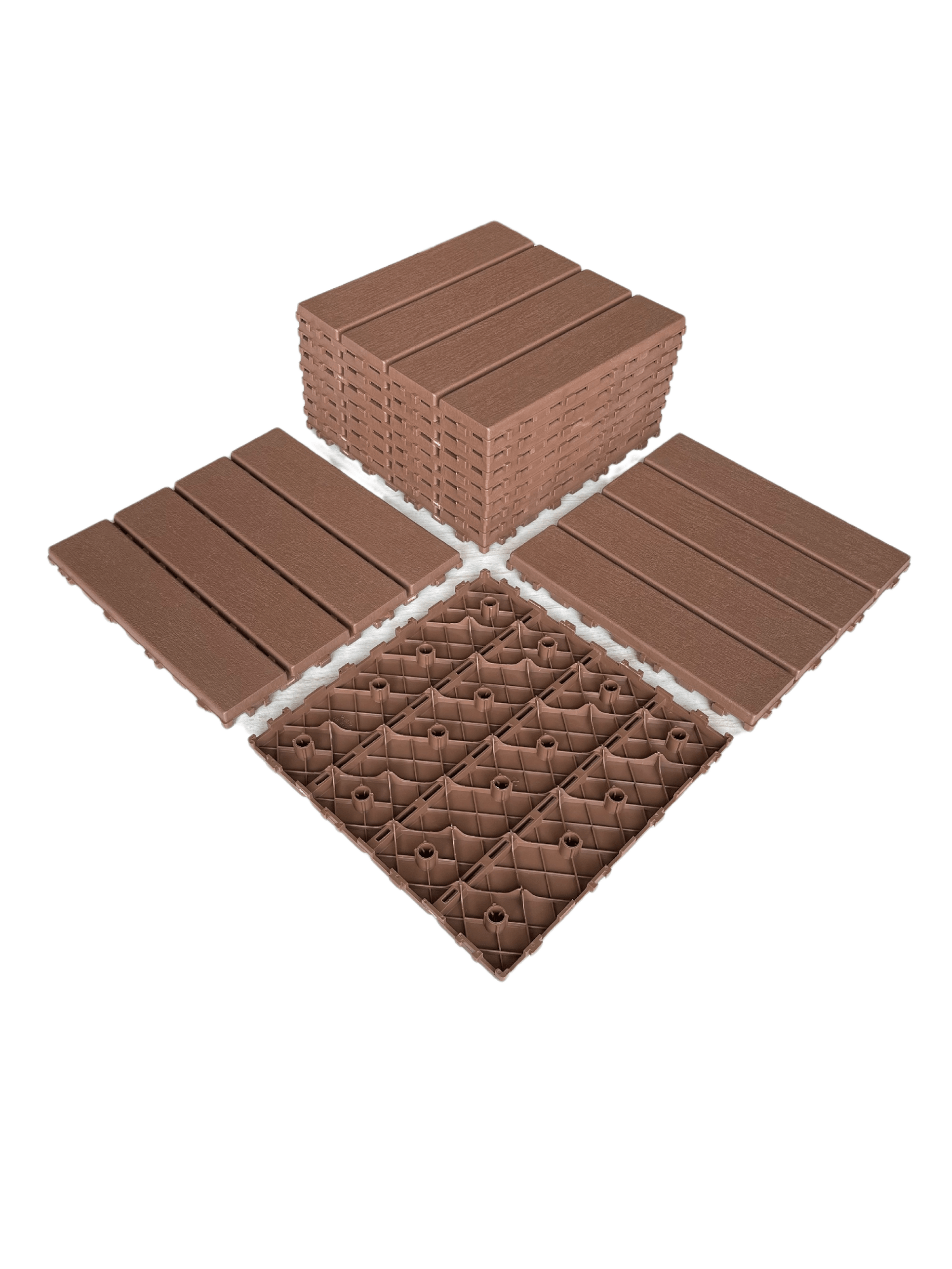 Plastic Interlocking Deck Tiles,44 Pack Patio Deck Tiles,12"x12" Square