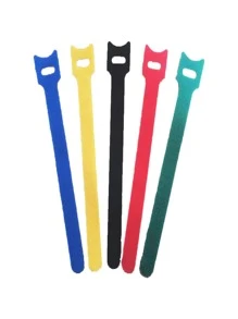 Nylon Back To Back Hook And Loop Strapping Tape For Cable And Wire Management - Self-Adhesive T-Type Tie Cord Organizer And Hook And Loop - Multicolor - View 2