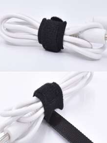 Nylon Back To Back Hook And Loop Strapping Tape For Cable And Wire Management - Self-Adhesive T-Type Tie Cord Organizer And Hook And Loop - Multicolor - View 4