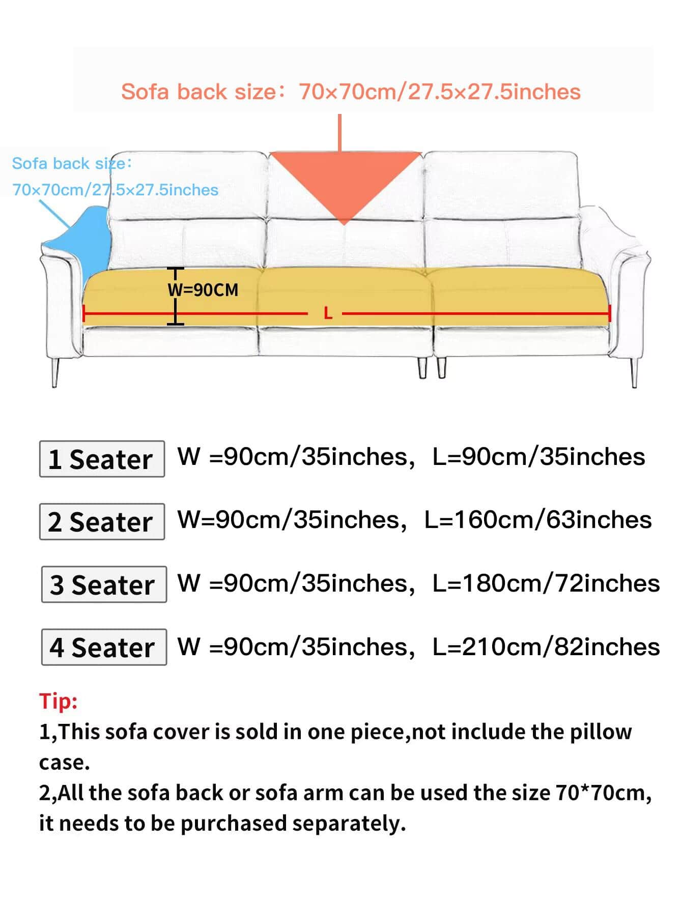 1pc Polyester Sofa Towel, Modernist Geometric Pattern Antislip Sofa