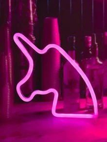 LED Neon Signs, Neon Lights Battery or USB Powered Table Wall Lights for Night Light Girl's Gift Birthday Bar Hawaii Party Decor - Pink - View 3
