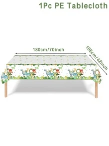 1 Miếng Rừng nhiệt đới Động vật  Khủng long Buổi tiệc Dùng một lần Khăn trải bàn , Sinh nhật Kỳ nghỉ Gia đình Buổi tiệc Đồ trang trí Bộ đồ ăn dùng một lần Bữa tối - Nhiều màu - Xem 2