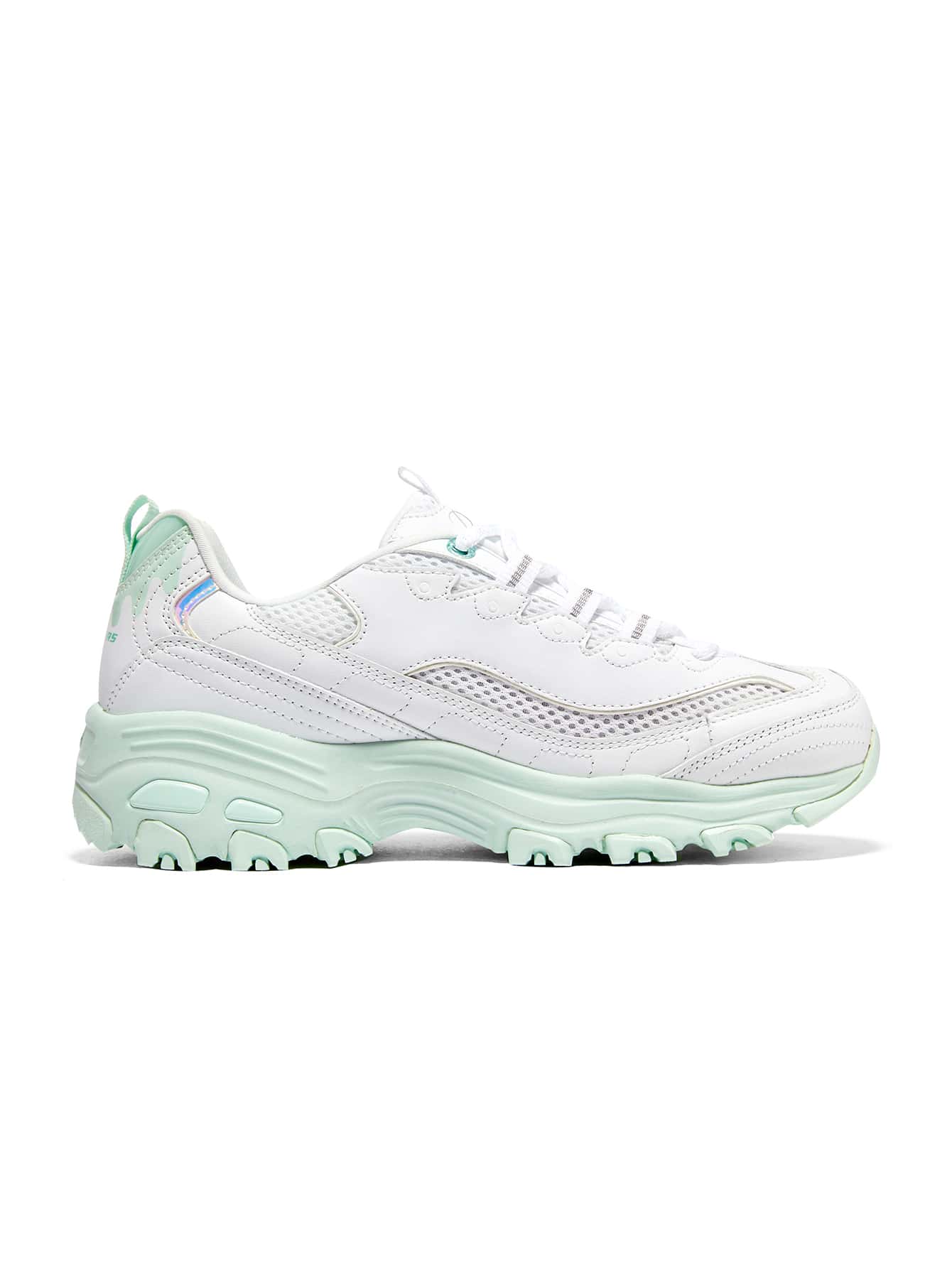 Skechers D'Lites 1.0 Women's Breathable Casual Shoes,Soft Comfortable Sneakers 896192-WMT - White - View 1