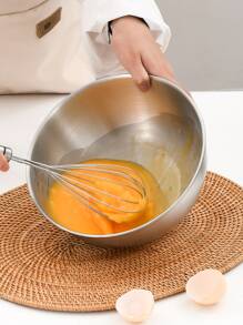 1pc, Stainless Steel Mixing Bowl, Kitchen Gadgets, Kitchen Stuff, Kitchen Accessories, Home Kitchen Items - Silver - View 4