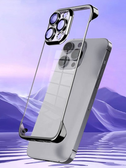 1pc Frameless Half-Covered Anti-Drop Electroplated Protective Phone Case Compatible With IPhone 16/11, 15 Pro Max, 14 Pro Max