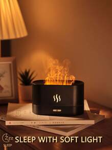 REUP 1pc ABS Portable Colorful Night Light Humidifier Car Aroma Diffuser - Black - View 5