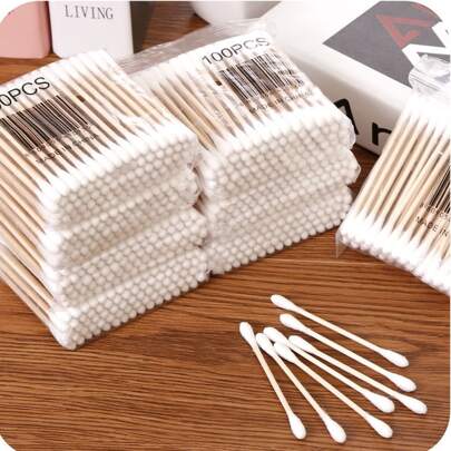 100pcs White Double Sided Swab