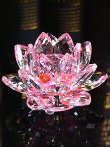 1入組粉色水晶蓮花裝飾件 - 粉色 - 查看 1