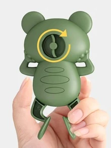 1入組隨機色卡通小青蛙游泳玩具適合夏天浴室洗澡玩