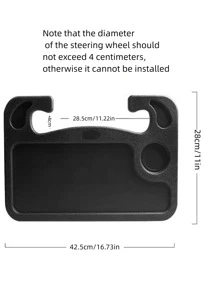Car Steering Wheel Storage Table - Black - View 6