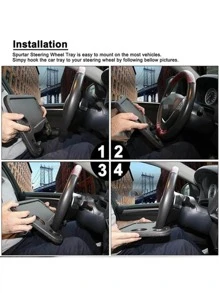 Car Steering Wheel Storage Table - Black - View 8