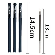 22 piezas/set 1 negro Pluma , 1 azul Pluma , 10 negro recargas , 10 azul recargas