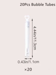 20 Ống Bong Bóng Mini Màu Trắng (Không Bao Gồm Chất Lỏng Bong Bóng) Quà Tặng Đám Cưới Cho Khách Tiệc Sinh Nhật Trang Trí Chai Xà Phòng Bong Bóng Yêu Thích - trắng - Xem 2