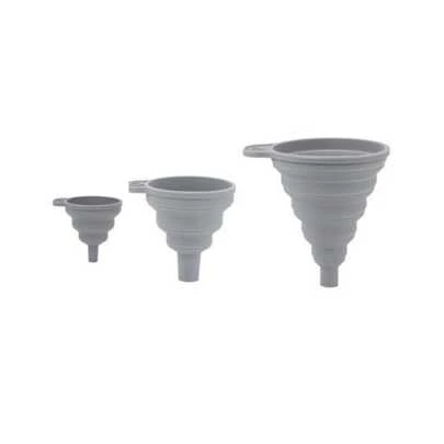 3 piezas de silicona Embudo plegable cocina cocinar Herramienta mini portátil Aceite Embudo
