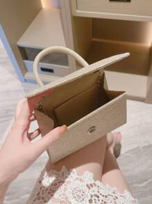 閃光亮片,閃閃發光,優雅精致的小閃片折疊方形袋手提包,派對晚宴包,派對女孩,女人,非常適合派對,婚禮,舞會,晚宴/宴會,是女性的最佳禮物