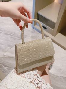閃光亮片,閃閃發光,優雅精致的小閃片折疊方形袋手提包,派對晚宴包,派對女孩,女人,非常適合派對,婚禮,舞會,晚宴/宴會,是女性的最佳禮物