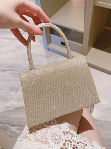 閃光亮片,閃閃發光,優雅精致的小閃片折疊方形袋手提包,派對晚宴包,派對女孩,女人,非常適合派對,婚禮,舞會,晚宴/宴會,是女性的最佳禮物